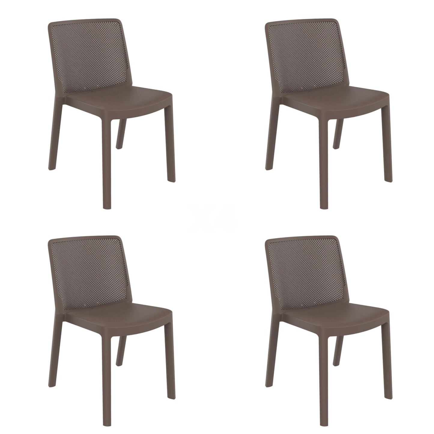 Garbar fresh set 4 silla interior, exterior chocolate