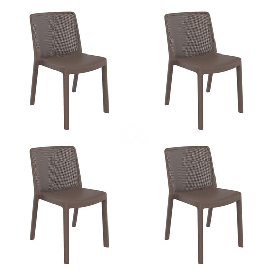 Garbar fresh set 4 silla interior, exterior chocolate