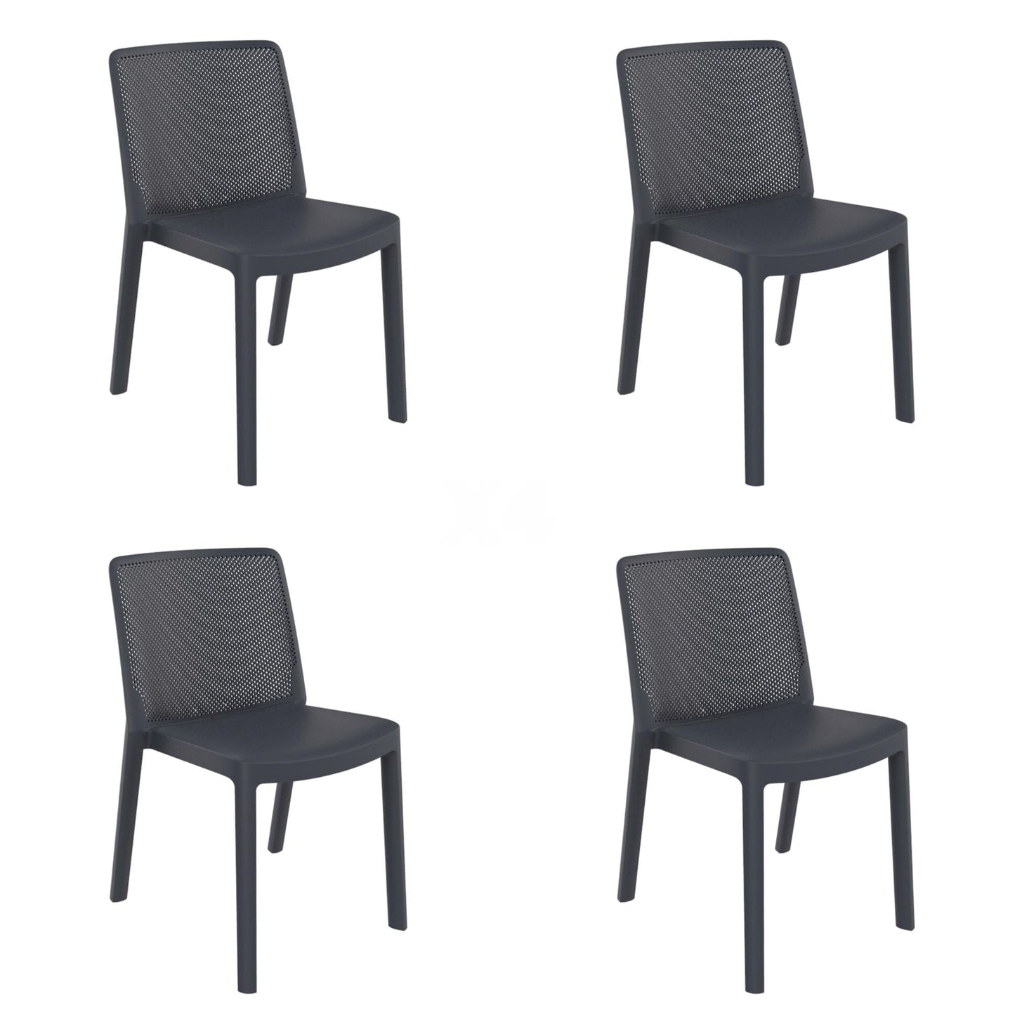 Garbar fresh set 4 silla interior, exterior gris oscuro