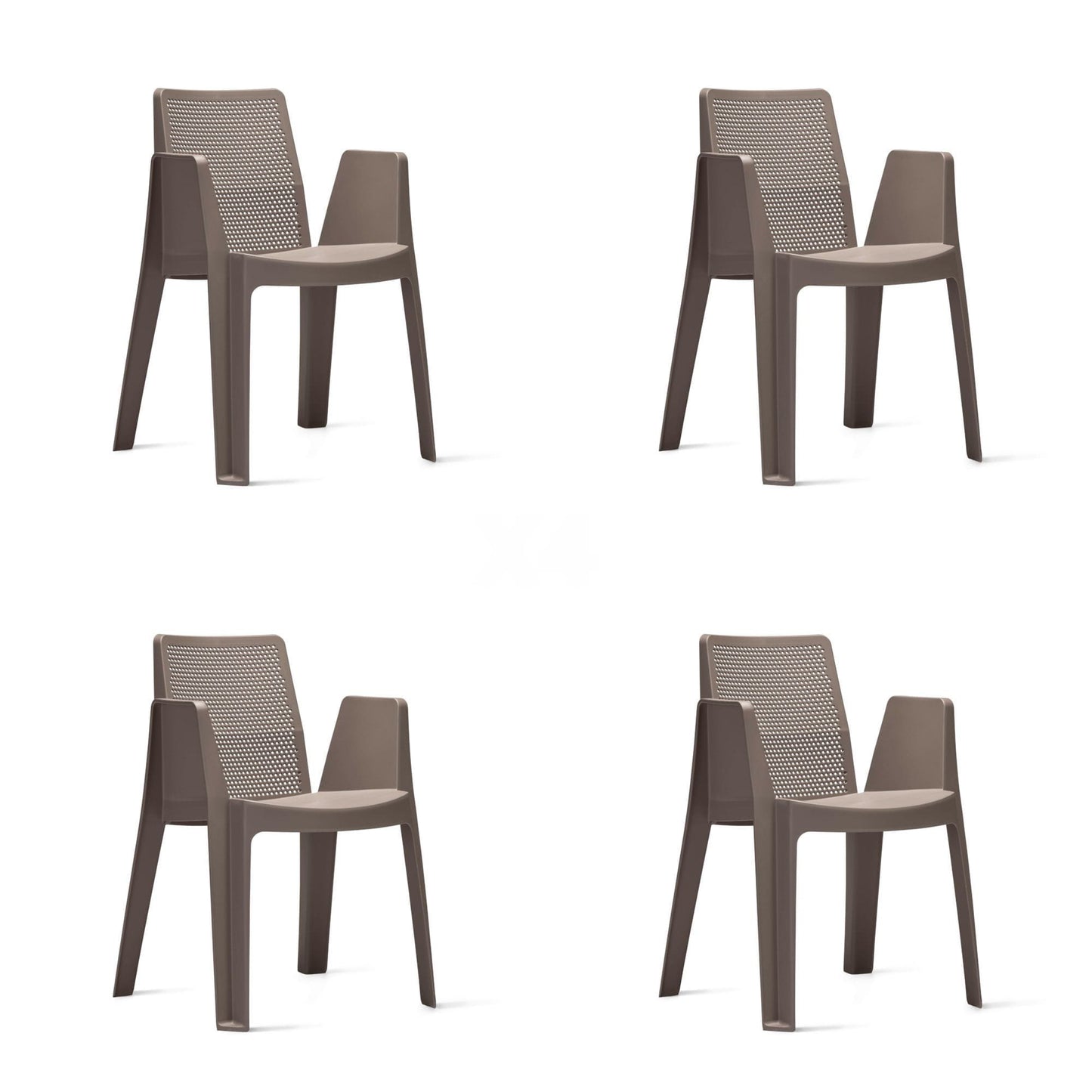 Garbar play set 4 silla con brazos exterior chocolate