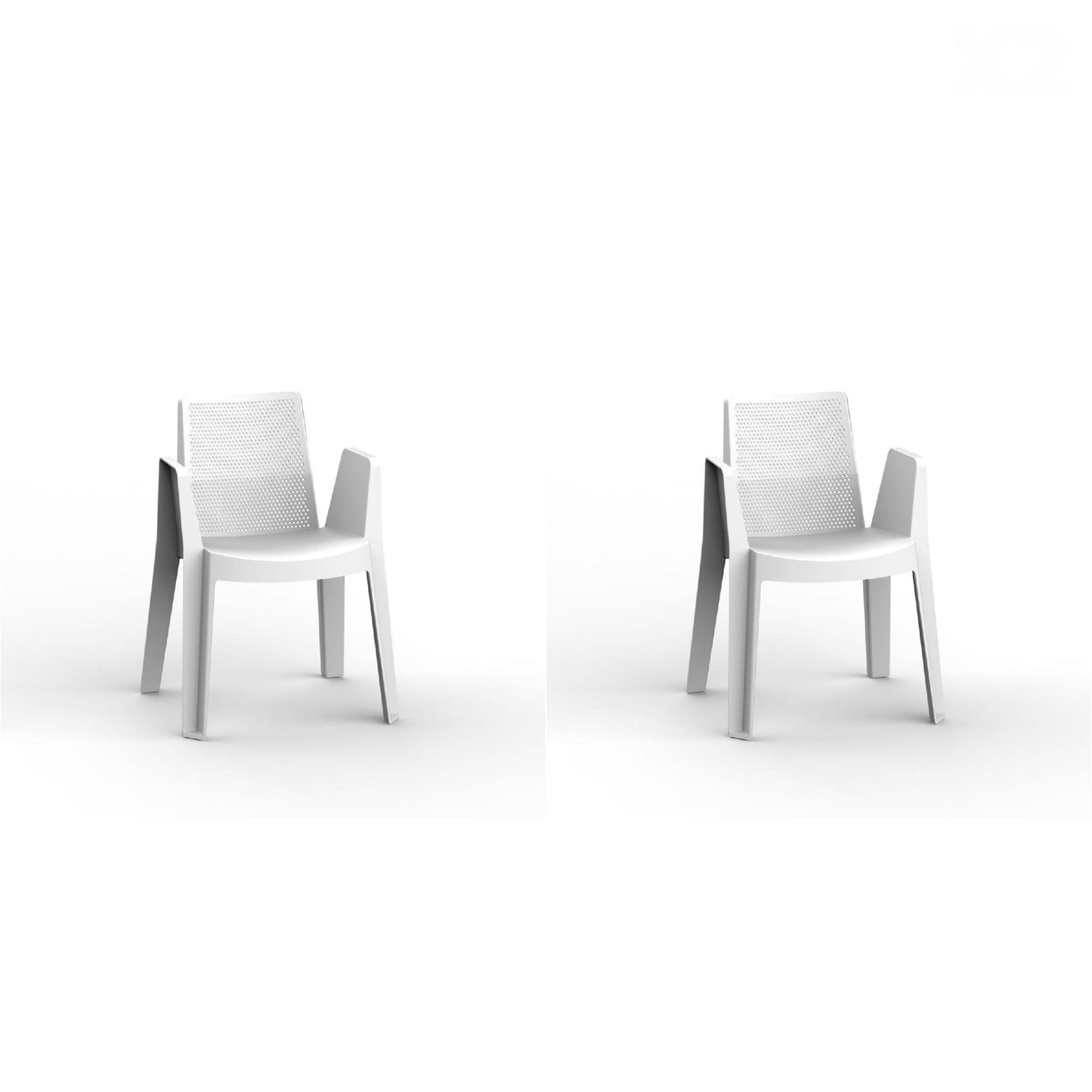 Garbar play set 2 silla con brazos exterior blanco