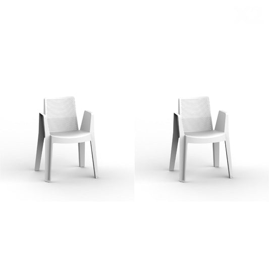 Garbar play set 2 silla con brazos exterior blanco