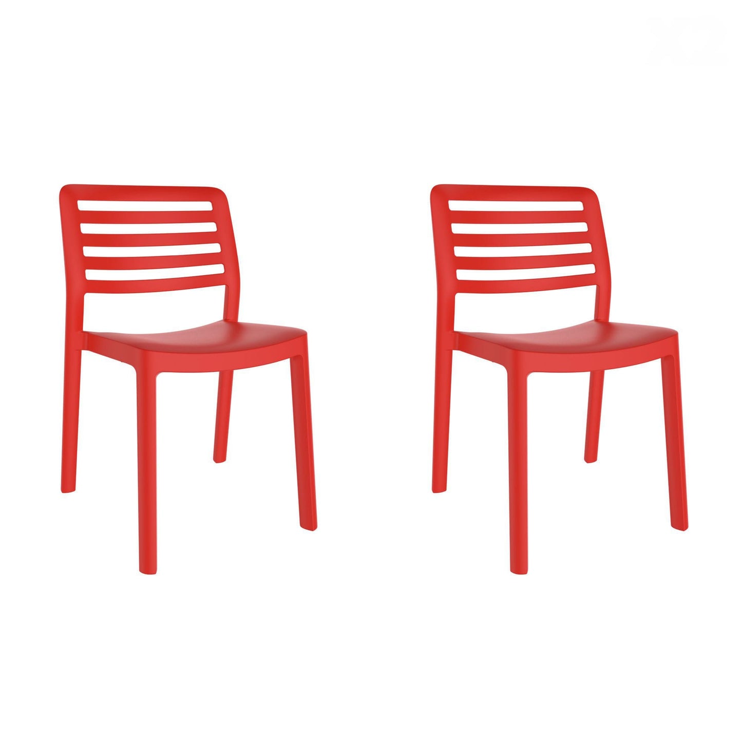 Garbar wind set 2 silla interior, exterior rojo