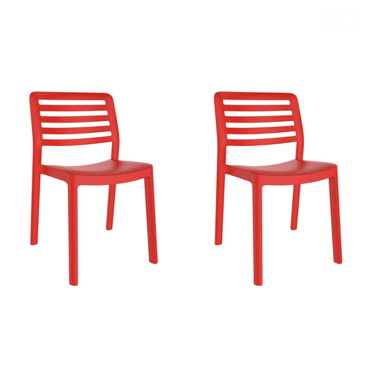 Garbar wind set 2 silla interior, exterior rojo