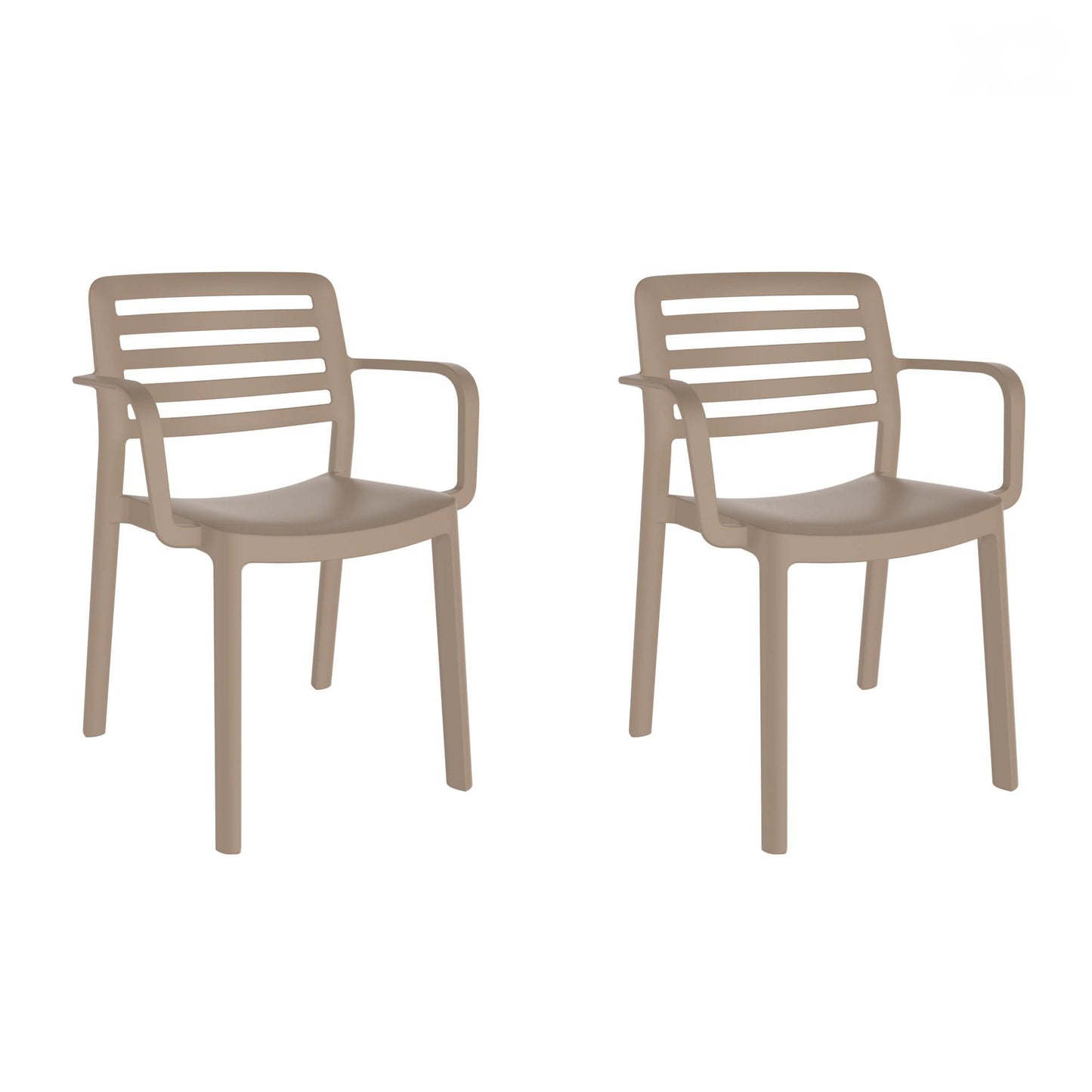 Garbar wind set 2 silla con brazos interior, exterior arena