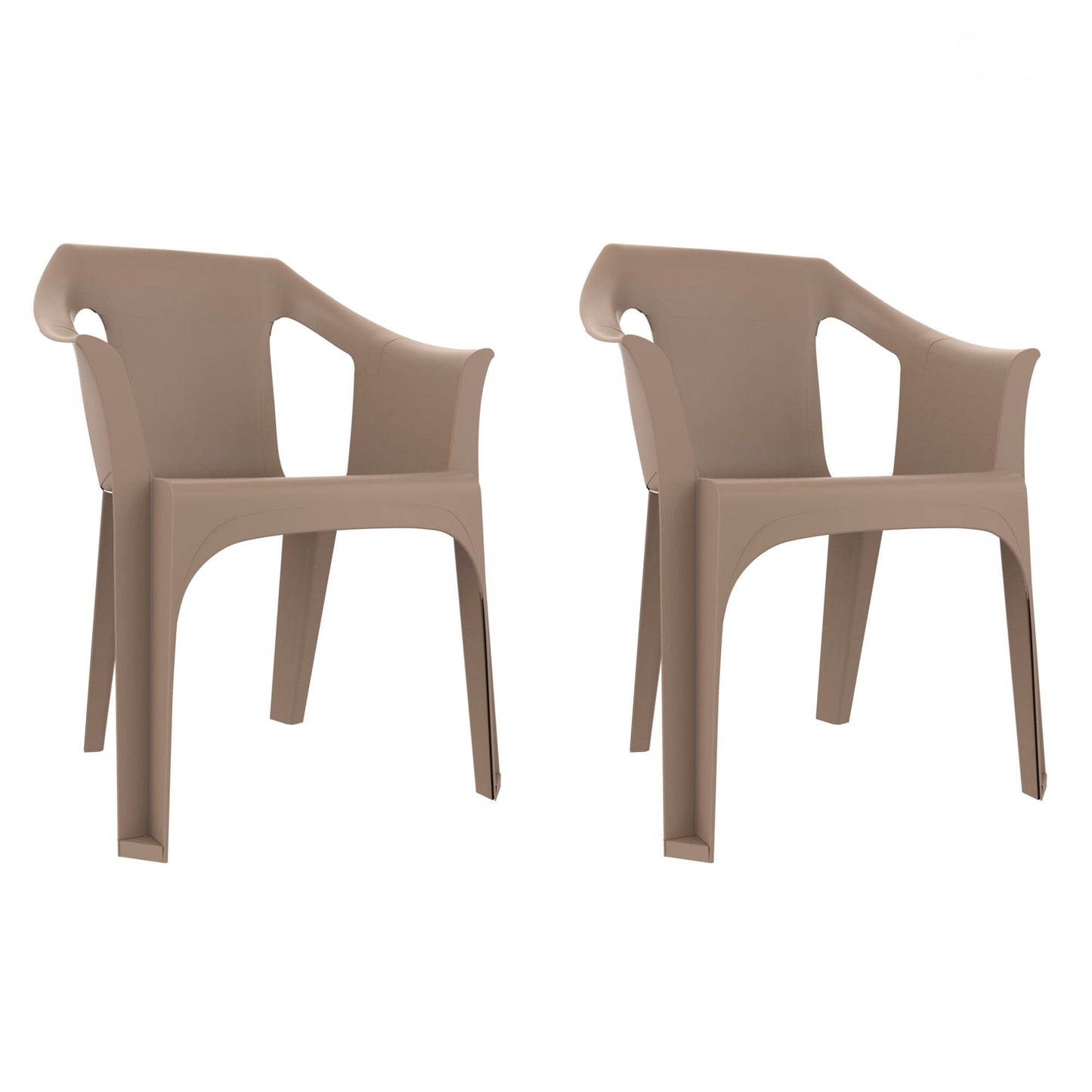 Garbar cool set 2 silla con brazos exterior arena
