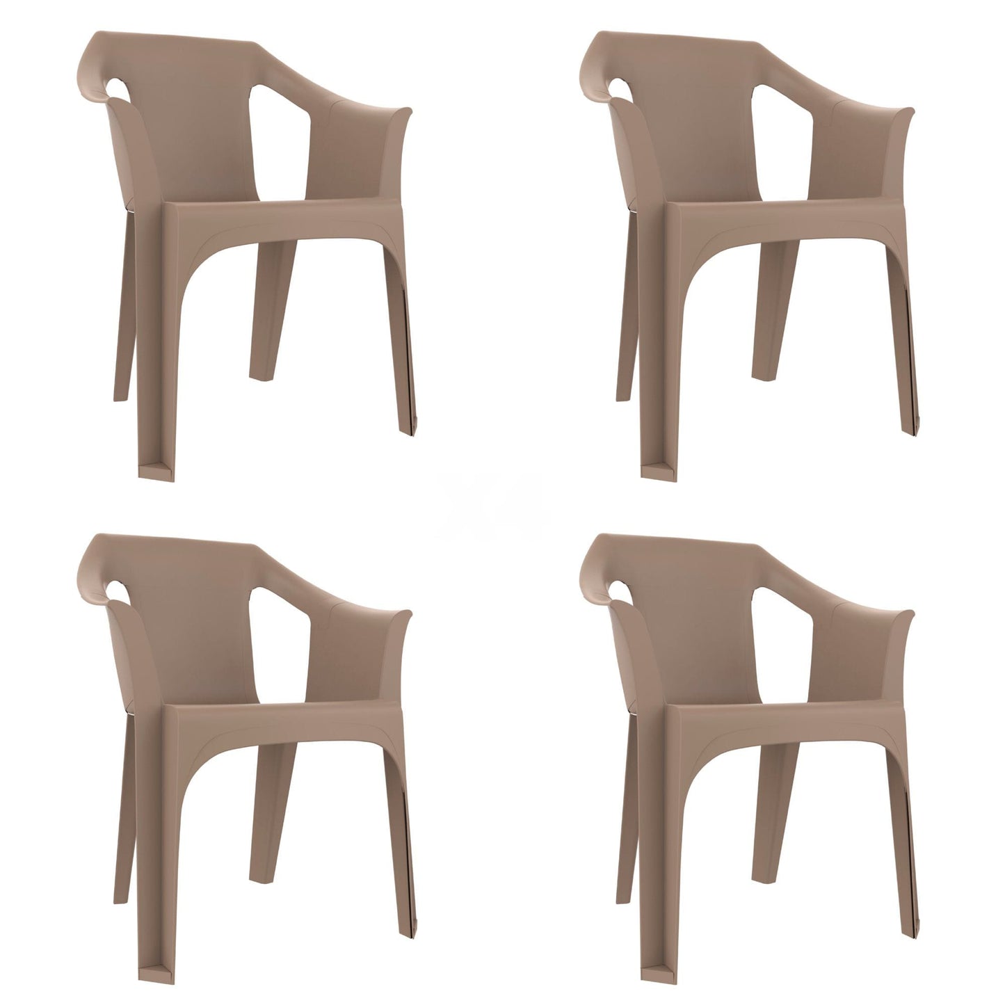 Garbar cool set 4 silla con brazos exterior arena