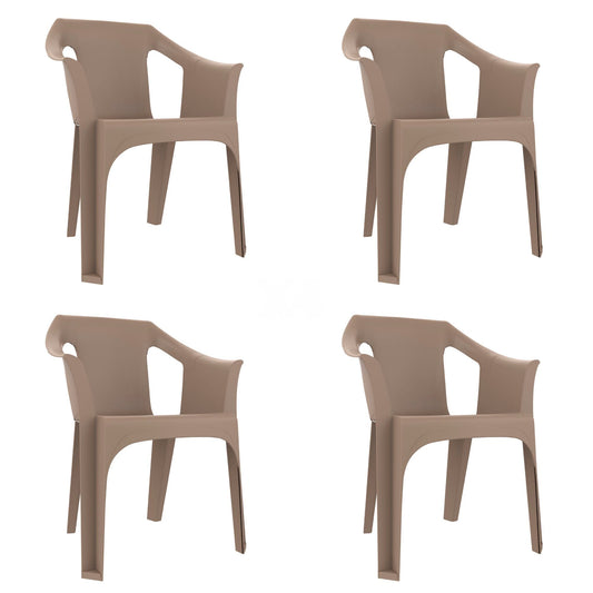 Garbar cool set 4 silla con brazos exterior arena