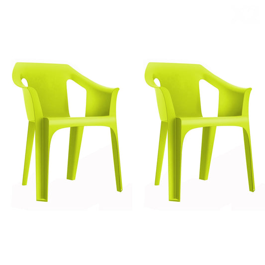 Garbar cool set 2 silla con brazos exterior verde lima