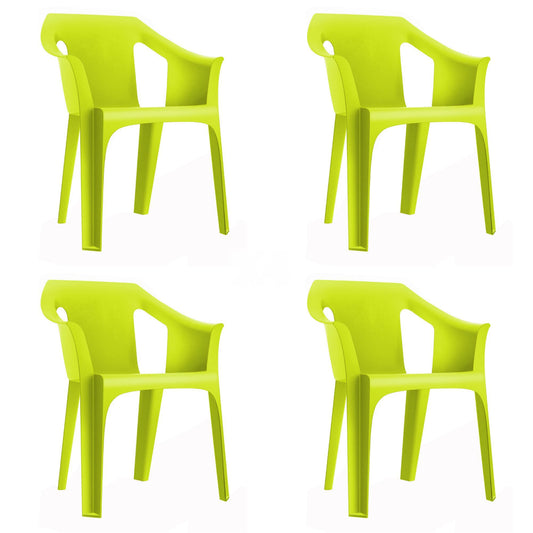 Garbar cool set 4 silla con brazos exterior verde lima