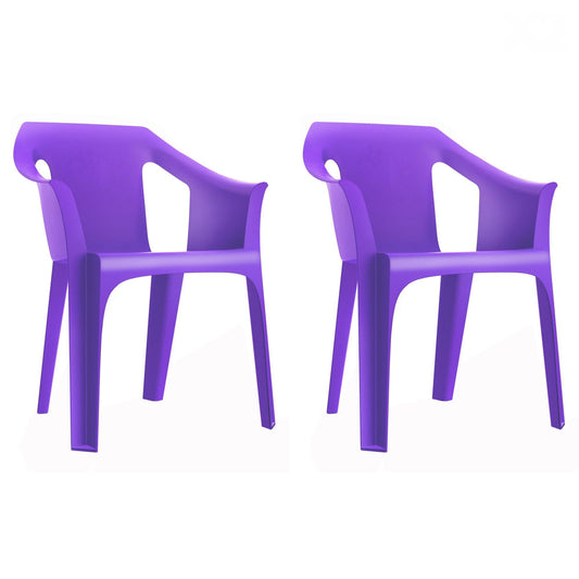 Garbar cool set 2 silla con brazos exterior violeta
