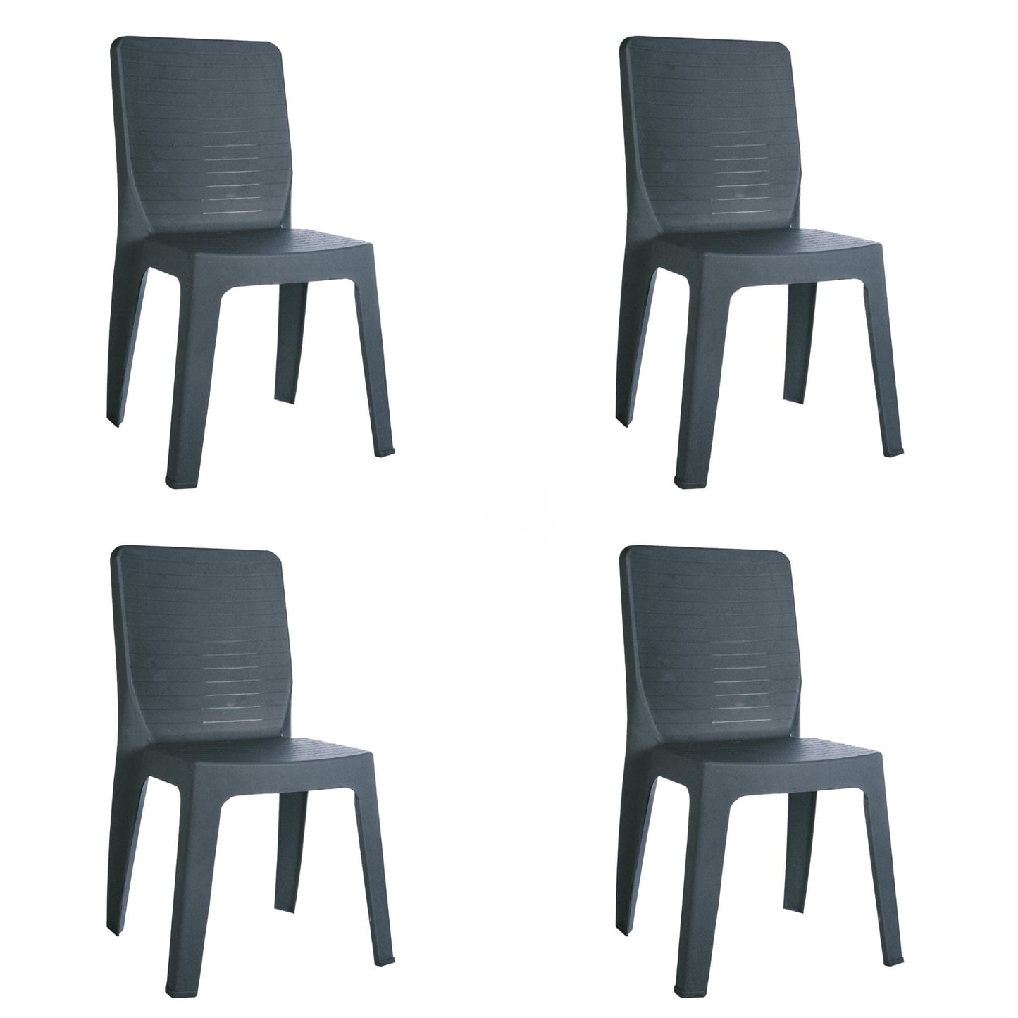 Garbar iris set 4 silla exterior gris oscuro