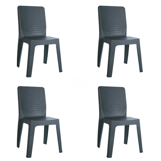 Garbar iris set 4 silla exterior gris oscuro