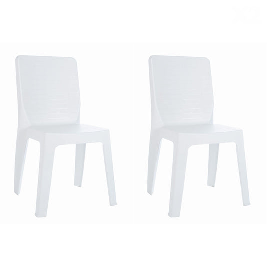 Garbar iris set 2 silla exterior blanco