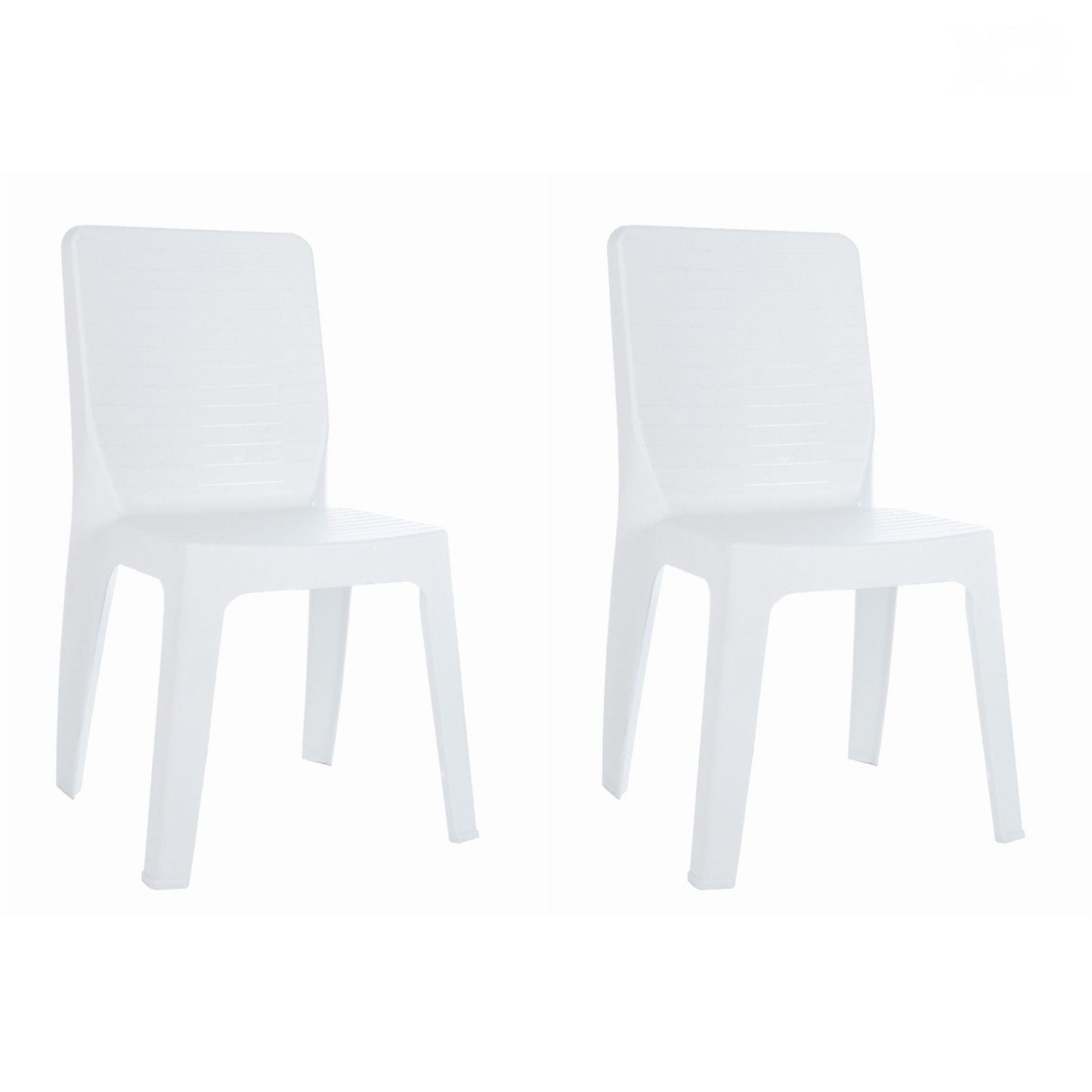 Garbar iris set 2 silla exterior blanco