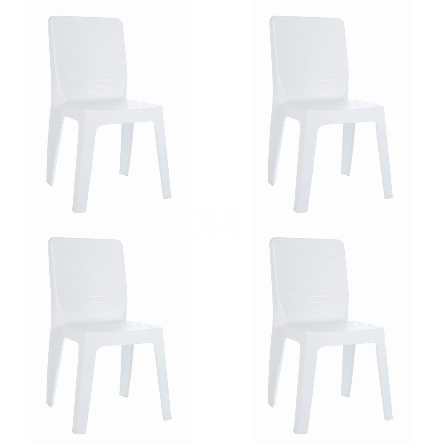 Garbar iris set 4 silla exterior blanco