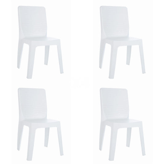 Garbar iris set 4 silla exterior blanco