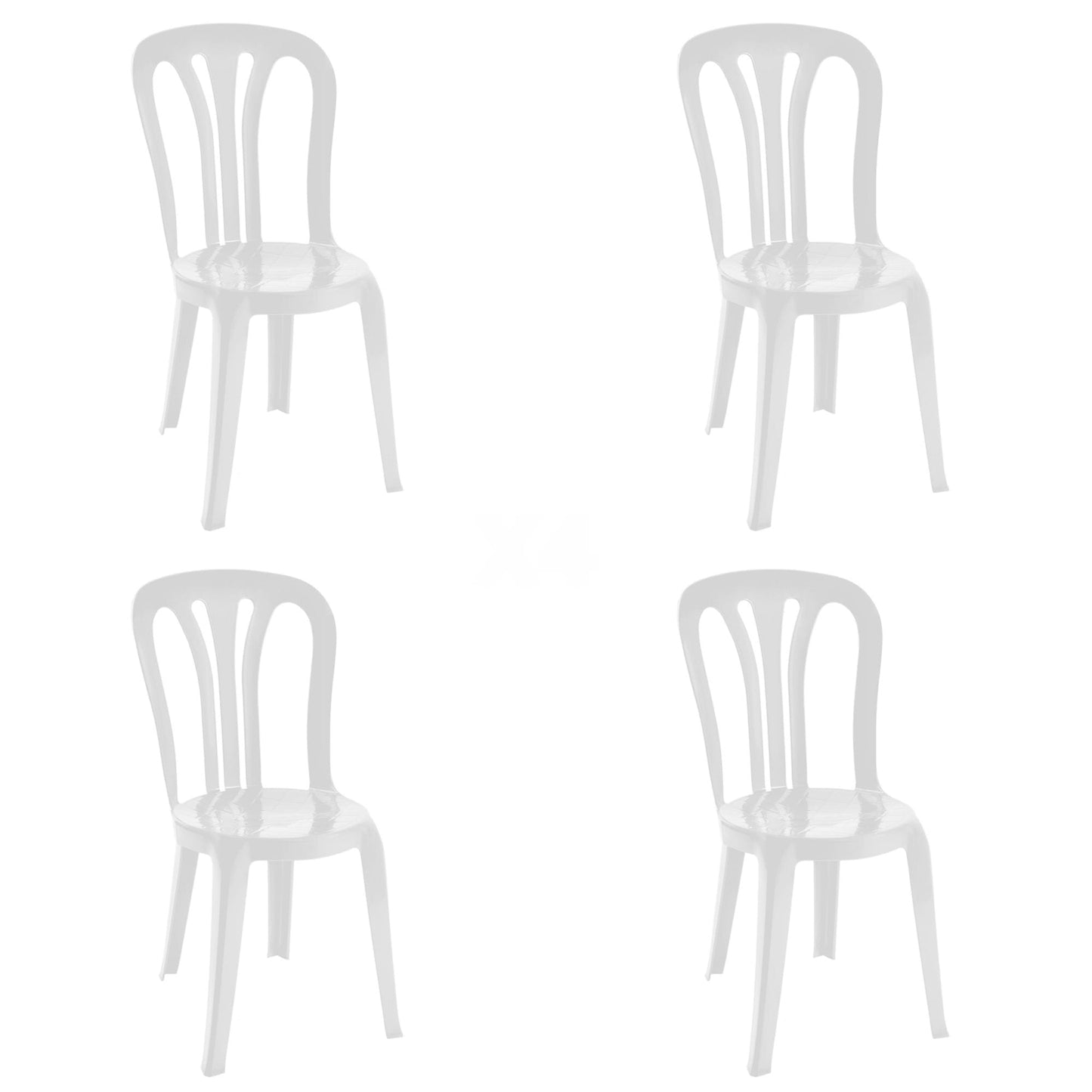 Garbar garrotxa set 4 silla exterior blanco