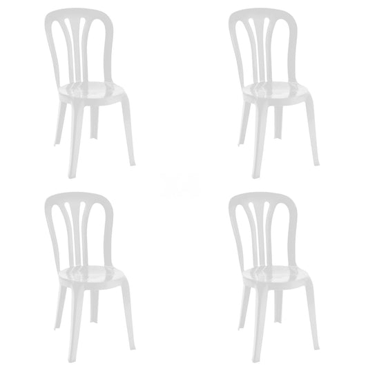 Garbar garrotxa set 4 silla exterior blanco