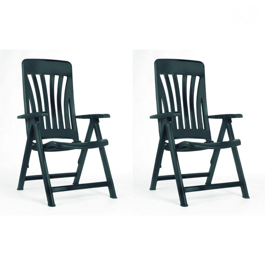 Garbar blanes set 2 silla con brazos multiposiciones exterior antracita