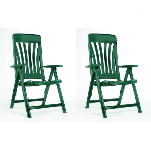 Garbar blanes set 2 silla con brazos multiposiciones exterior verde oscuro