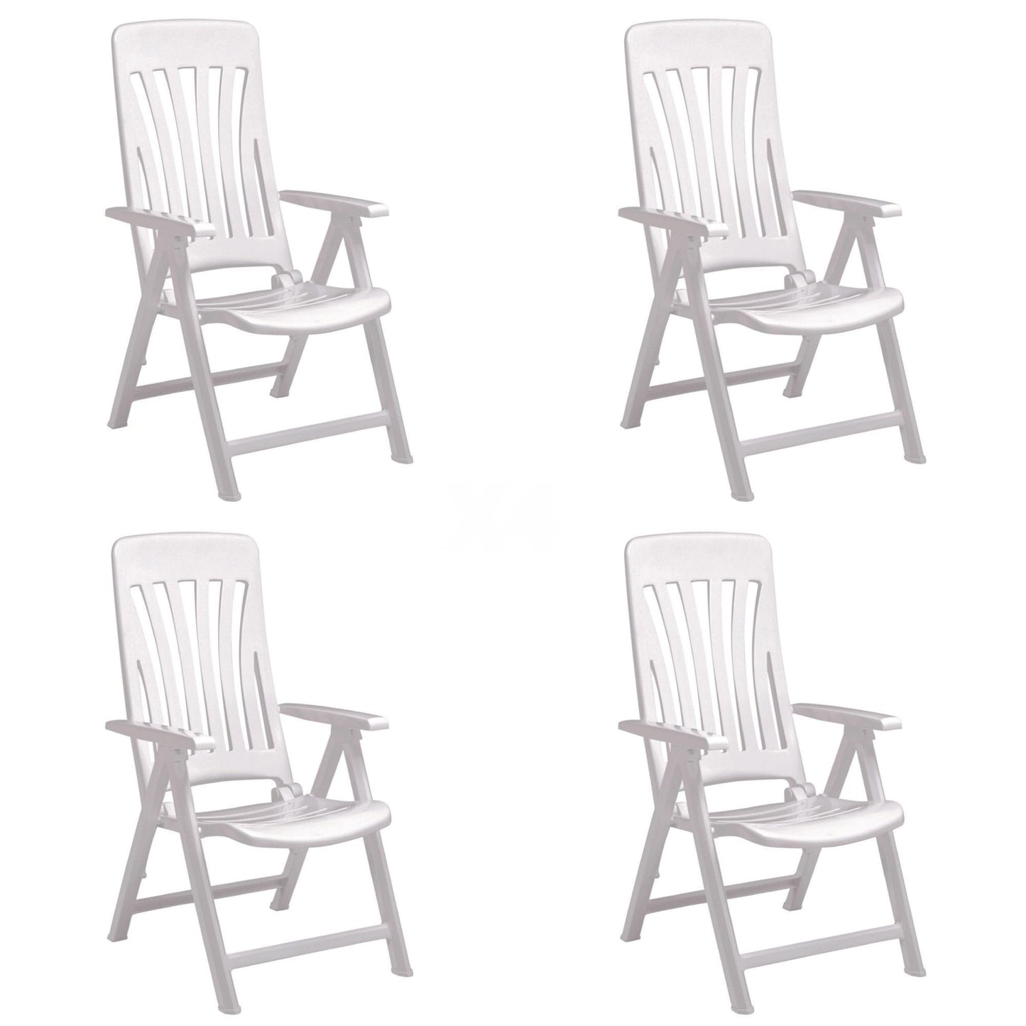 Garbar blanes set 4 silla con brazos multiposiciones exterior blanco