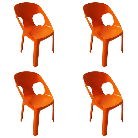 Garbar rita set 4 silla infantil interior, exterior naranja