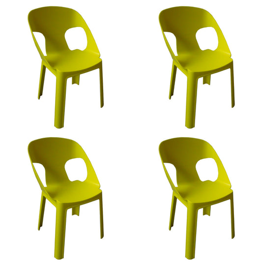 Garbar rita set 4 silla infantil interior, exterior verde lima