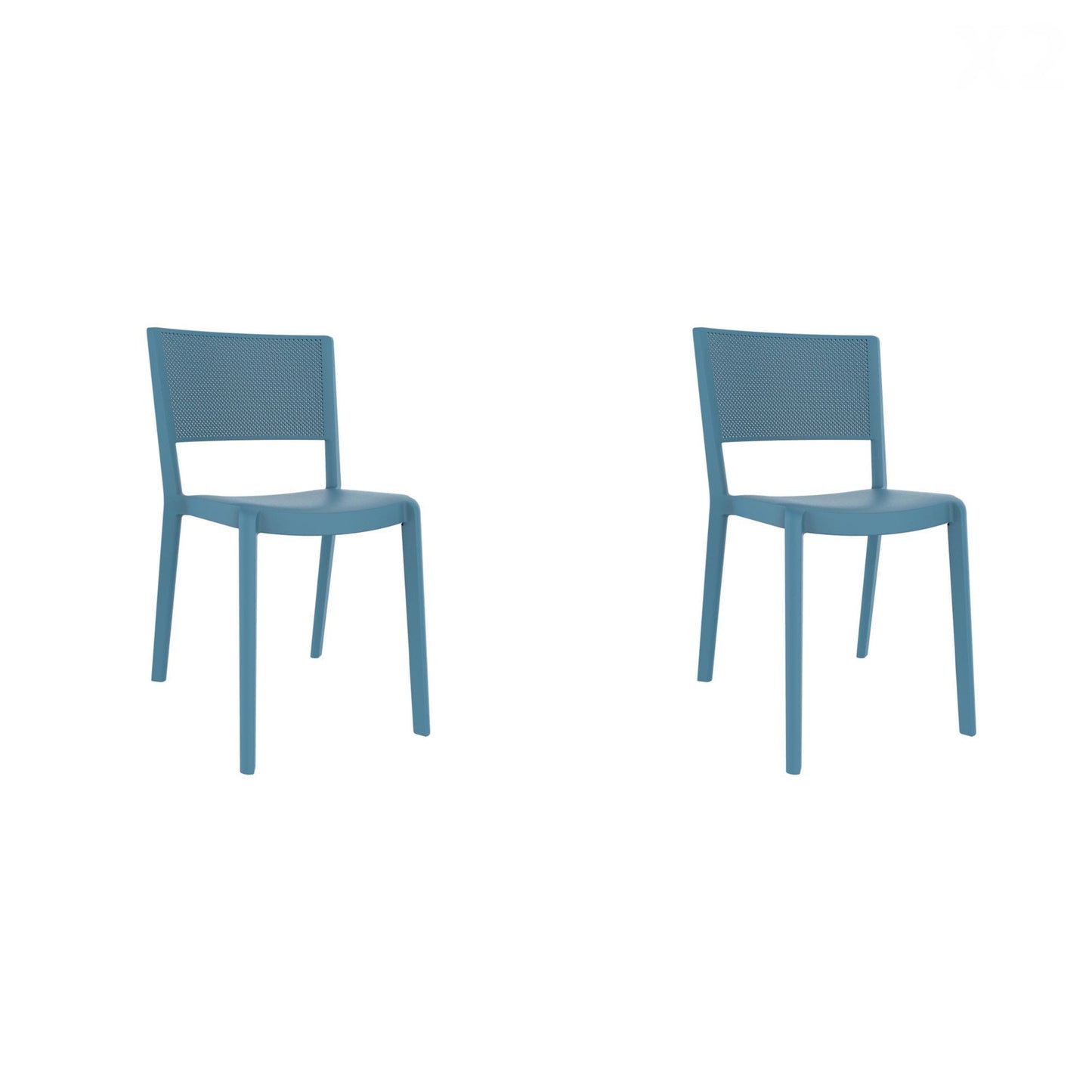 Resol spot set 2 silla interior, exterior azul retro