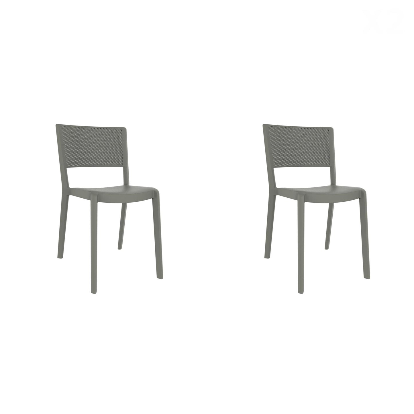 Resol spot set 2 silla interior, exterior gris verdoso