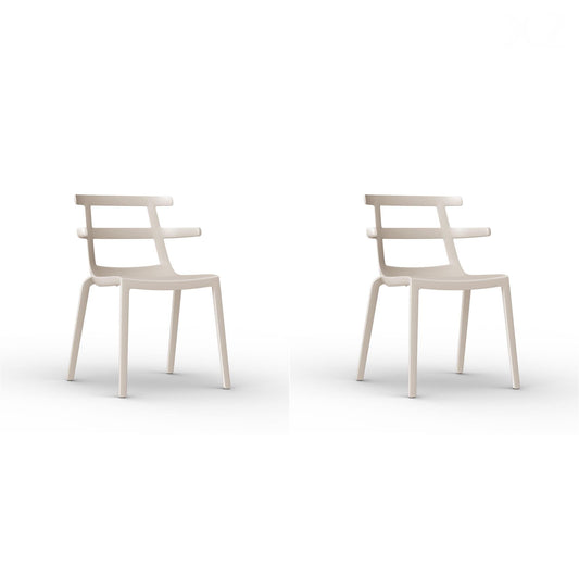 Resol tokyo set 2 silla interior, exterior marfil