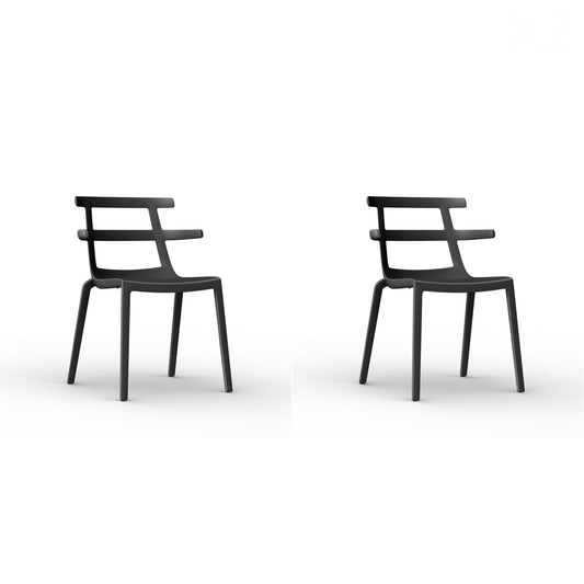 Resol tokyo set 2 silla interior, exterior negro