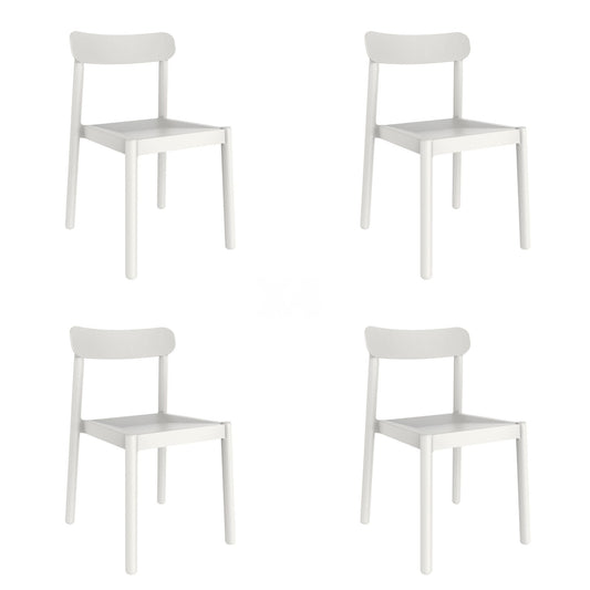 Garbar elba set 4 silla interior, exterior blanco