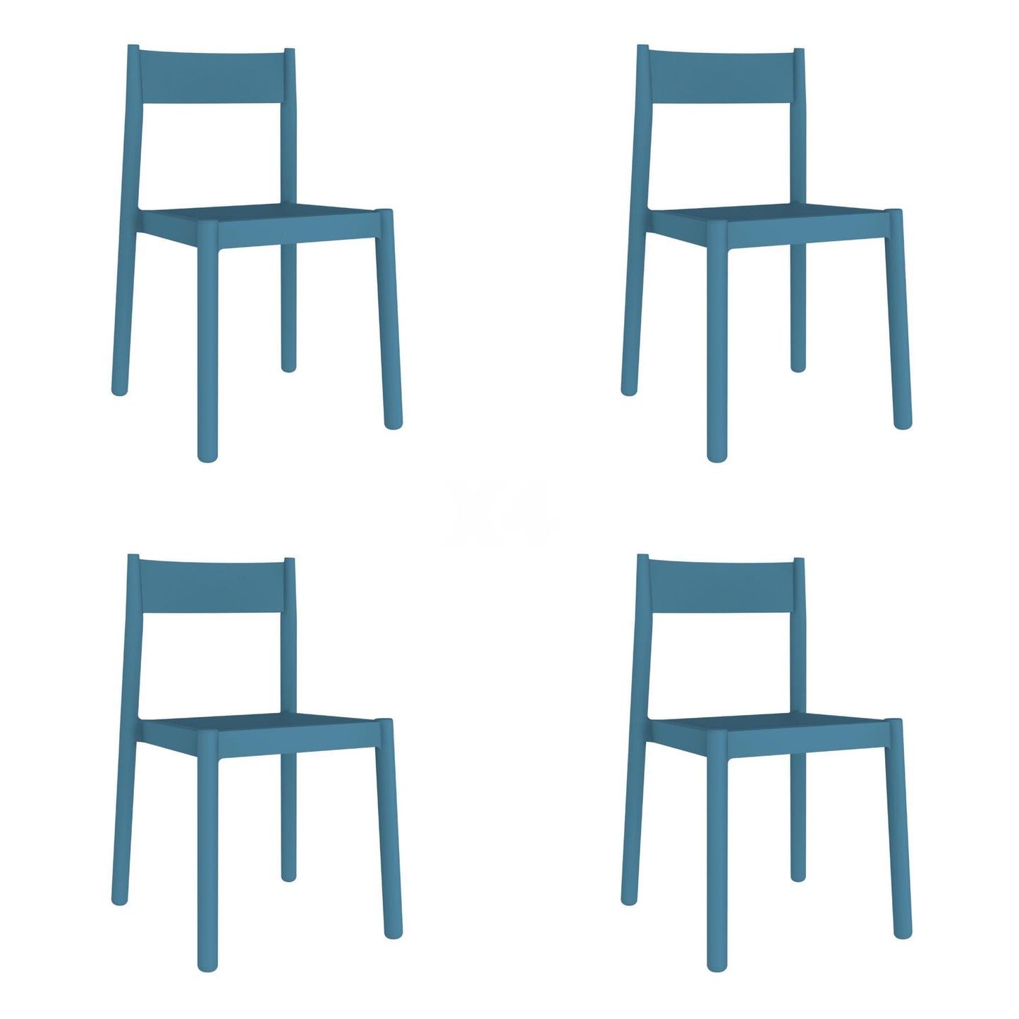 Garbar danna set 4 silla interior, exterior azul retro