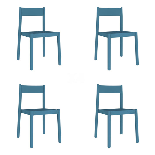 Garbar danna set 4 silla interior, exterior azul retro