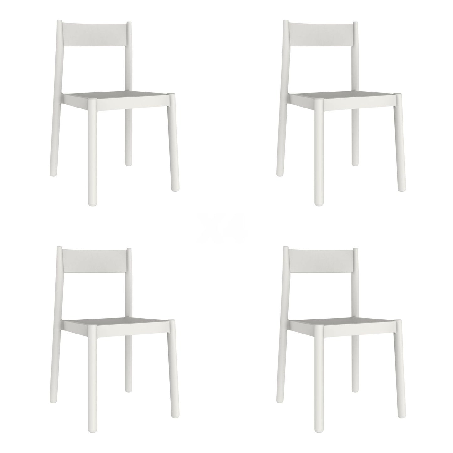 Garbar danna set 4 silla interior, exterior blanco