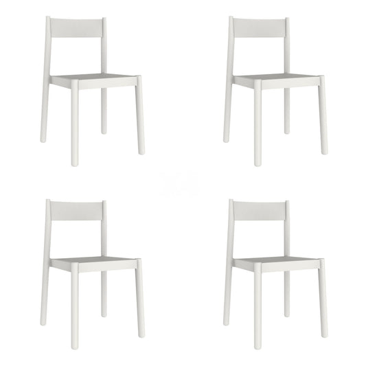 Garbar danna set 4 silla interior, exterior blanco