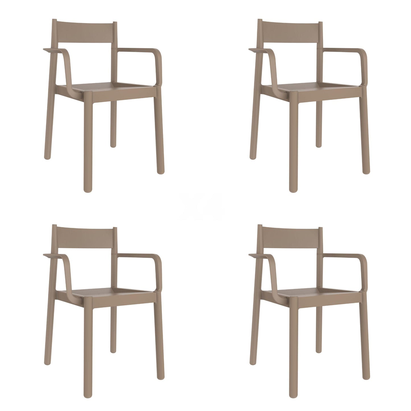 Garbar danna set 4 silla con brazos interior, exterior arena