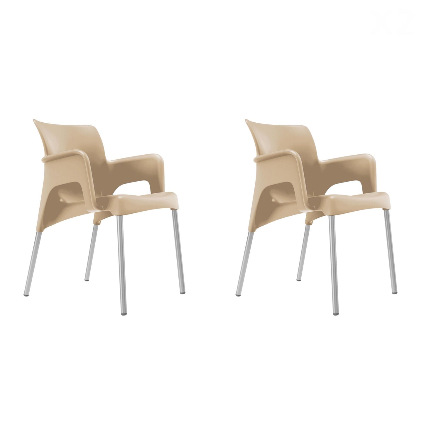 Garbar sun set 2 silla con brazos interior, exterior arena