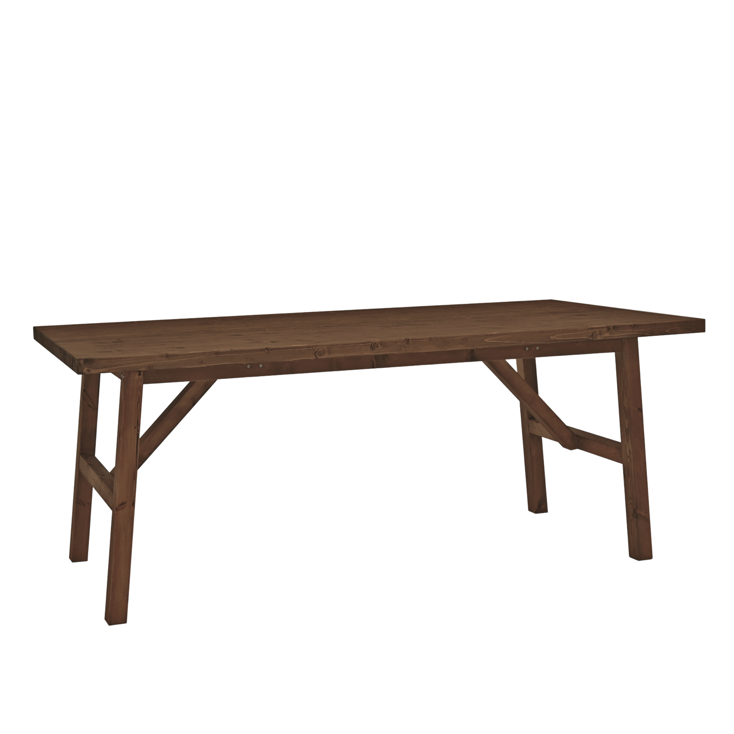 Mesa de comedor de madera maciza en tono nogal de 160x90cm - DECOWOOD