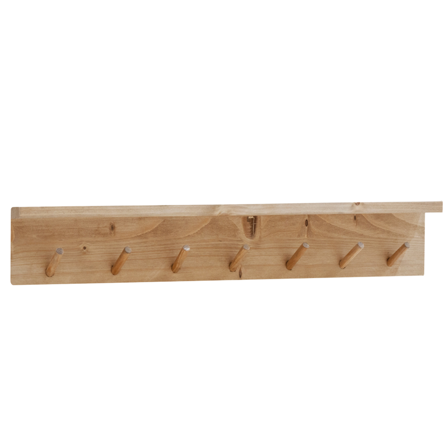 Colgador de pared de madera maciza en tono roble medio de 61x9,5cm - DECOWOOD