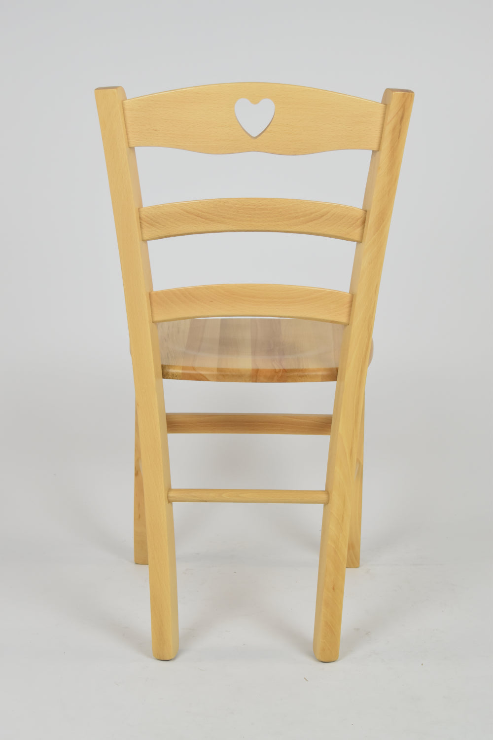 Tommychairs - Set 2 sillas de Cocina y Comedor Cuore, Estructura en Madera de Haya Color Natural y Asiento en Madera