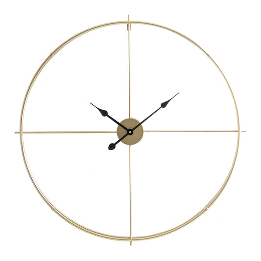 Veresa Reloj Pared, de Hierro, en color Oro, de 84x6x84cm  - Lastdeco