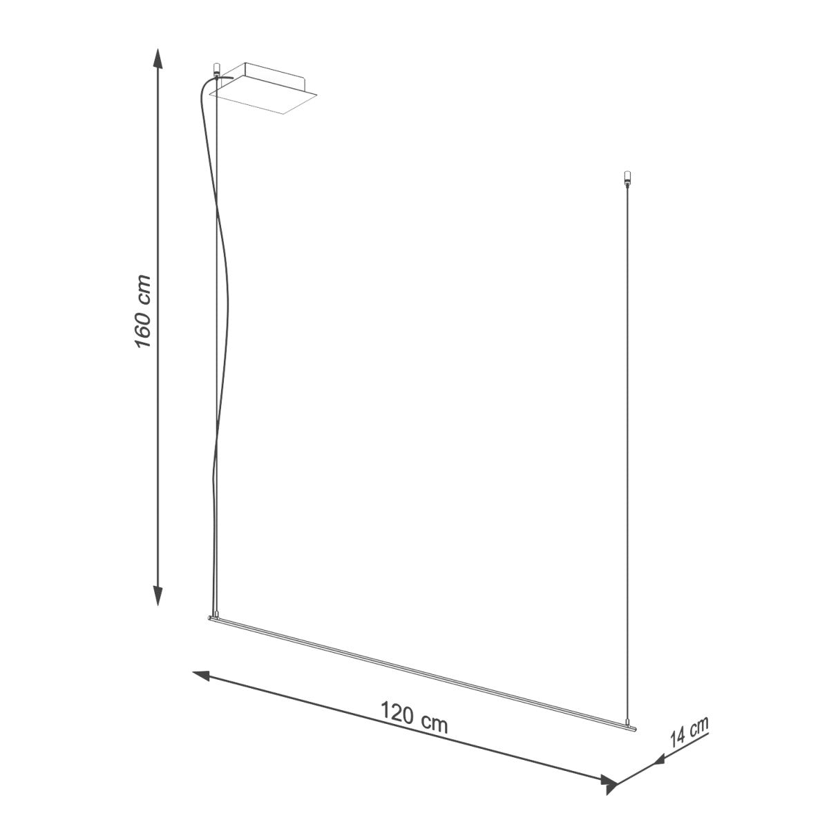 Lámpara colgante GREN 120 LED 3000K - Sollux