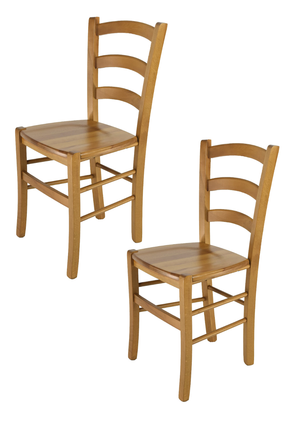 Tommychairs - Set 2 sillas de Cocina y Comedor Venice, Estructura en Madera de Haya Color Roble y Asiento en Madera