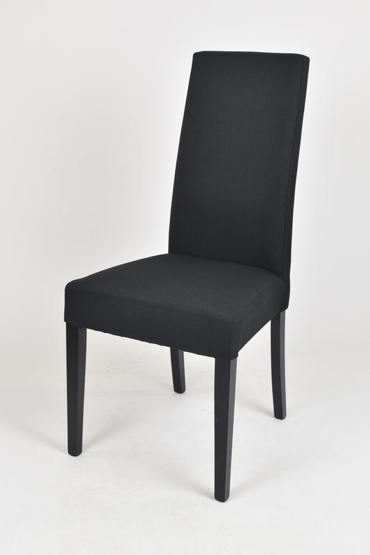 Tommychairs - Set 2 sillas de Cocina y Comedor Glenda, Estructura en Madera de Haya y Asiento tapizado en Tejido Color Negro