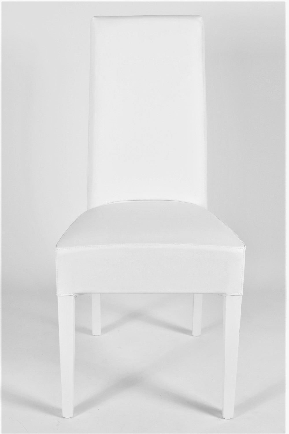 Tommychairs - Set 2 sillas de cocina, comedor, bar y restaurante Gloria, solida Estructura en Madera de Haya y Asiento tapizado en Polipiel Blanco