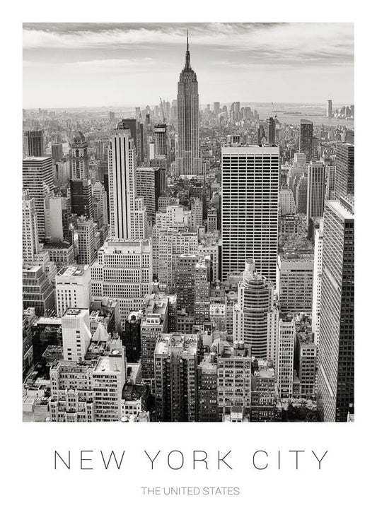 Lámina Nueva York 70 x 100 cm Marco blanco - Hannun