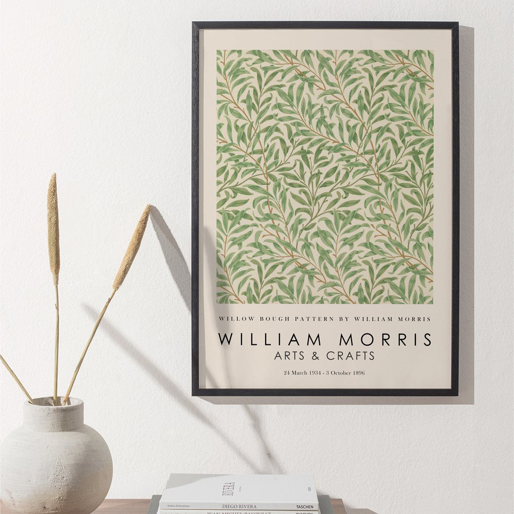 Lámina Willow Bough Pattern 30 x 40 cm Marco blanco - Hannun