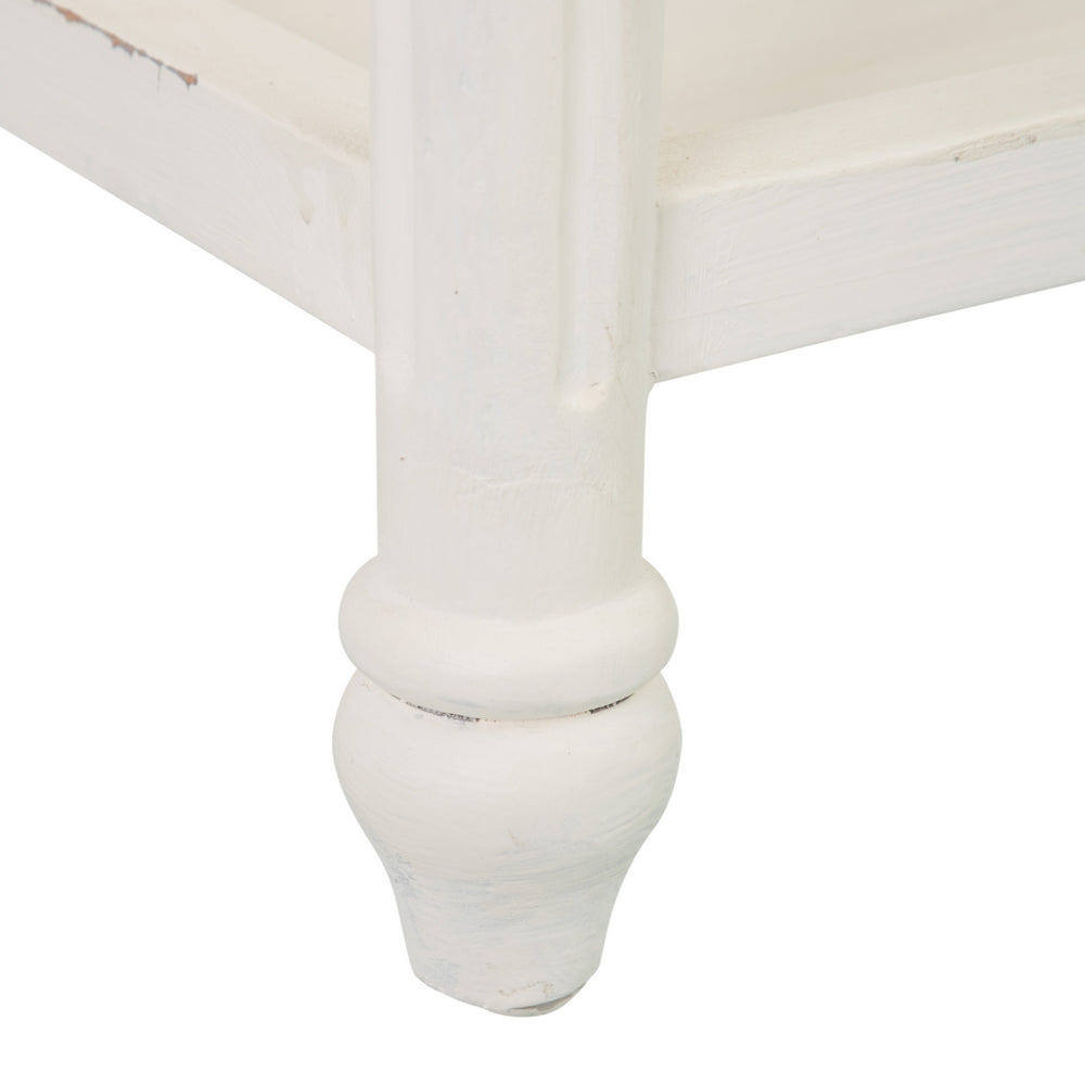 Mesa Auxiliar Blanco Roto Madera Mindi 72 X 47 X 77 Cm - IXIA